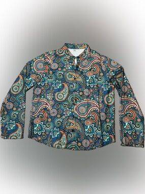 123. Amazon Women’s Bohemian LS Shirt Gauze Button-down Tunic, Size XXL